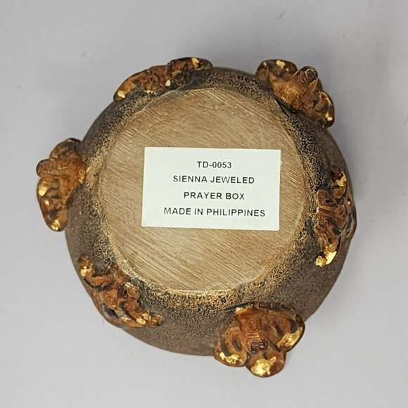 Sienna Jeweled Prayer Box‎ With Cross & Inspirational Text - Picture 5 of 9